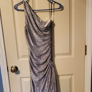 Stunning silver formal gown